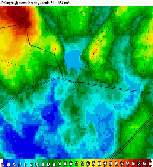 Palmyra elevation map