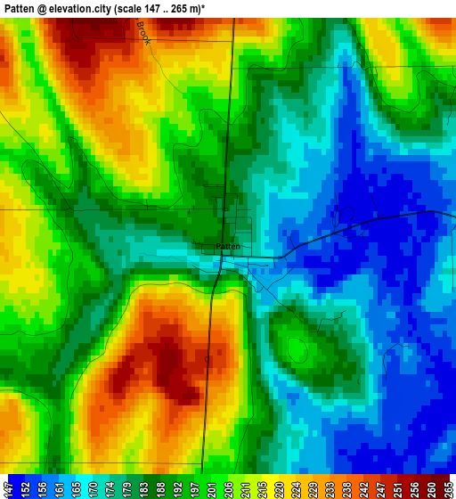 Patten elevation map