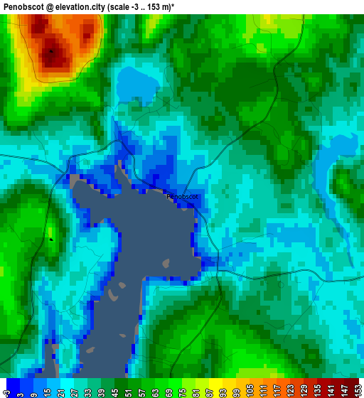 Penobscot elevation map