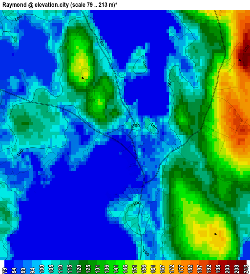 Raymond elevation map