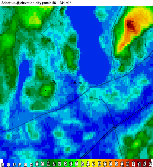 Sabattus elevation map