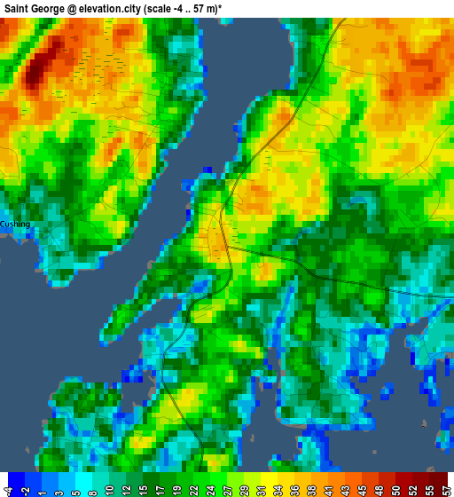 Saint George elevation map