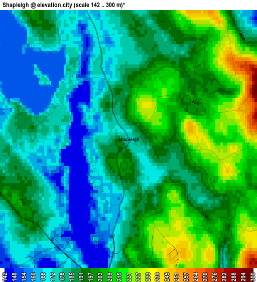 Shapleigh elevation map