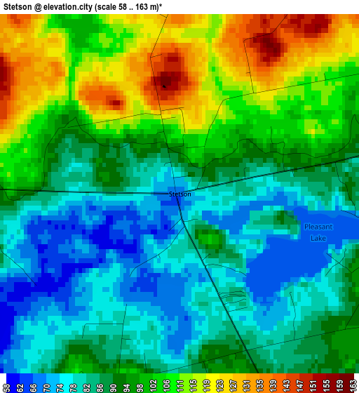 Stetson elevation map