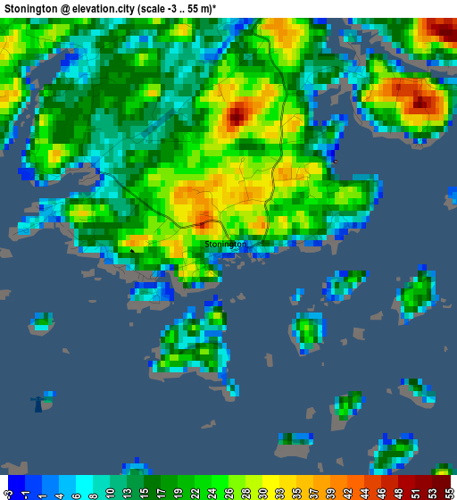Stonington elevation map