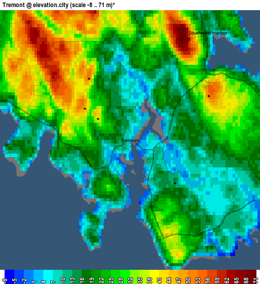 Tremont elevation map