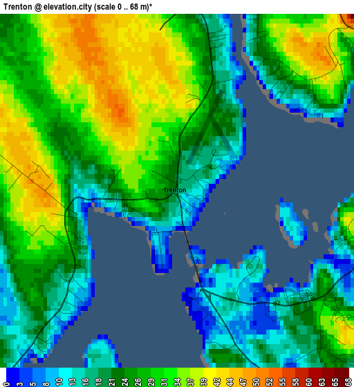 Trenton elevation map