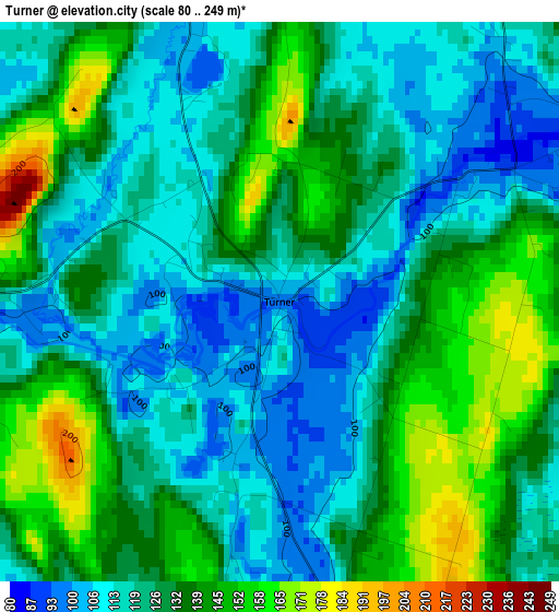 Turner elevation map