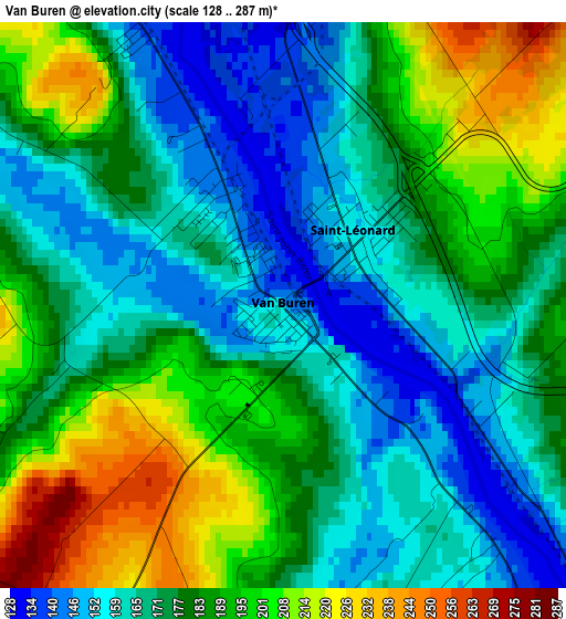 Van Buren elevation map