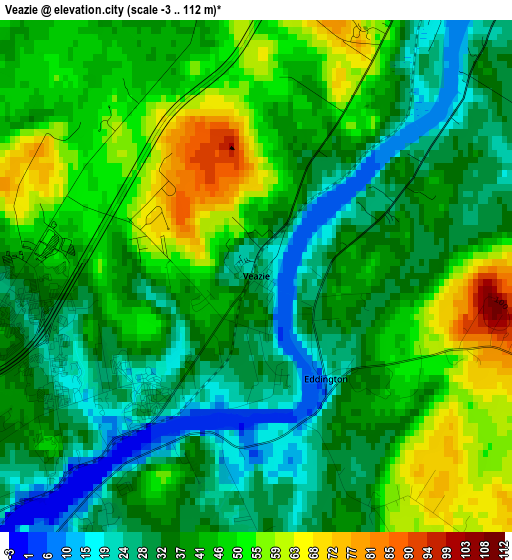 Veazie elevation map