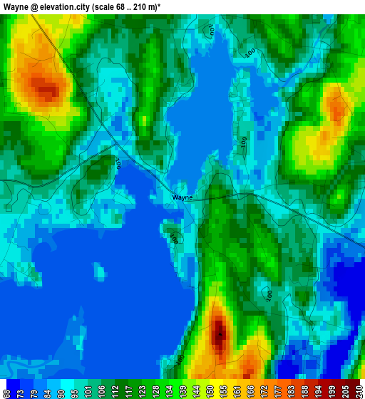 Wayne elevation map