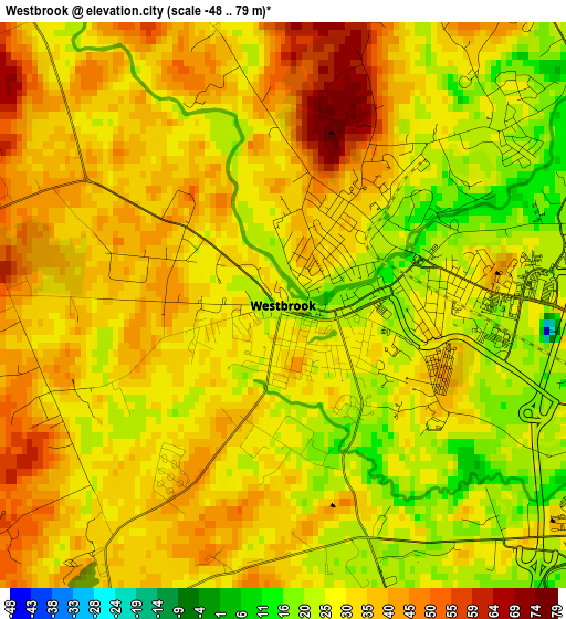 Westbrook elevation map