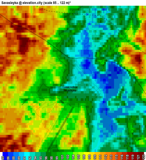 Savasleyka elevation map