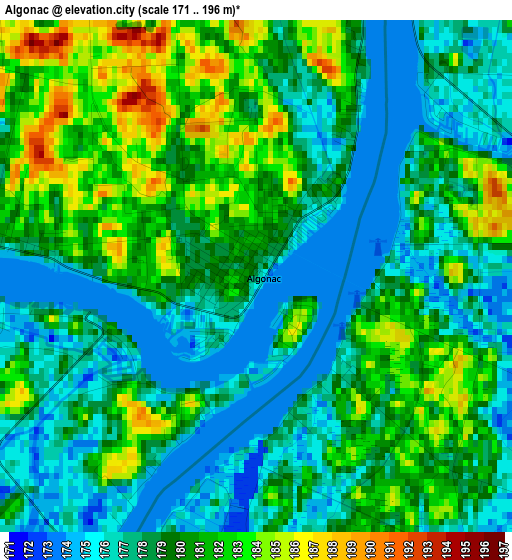 Algonac elevation map