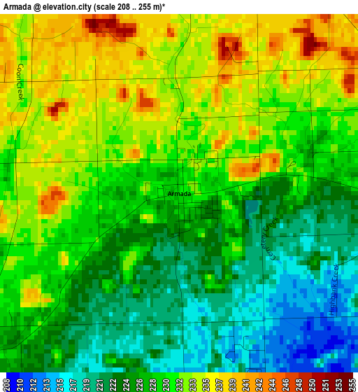 Armada elevation map