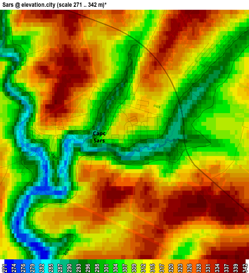 Sars elevation map