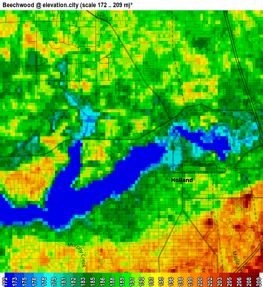 Beechwood elevation map