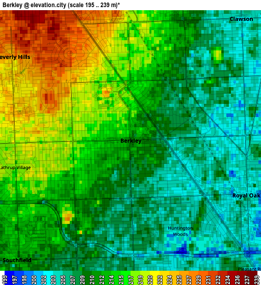 Berkley elevation map