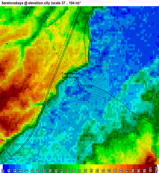 Saratovskaya elevation map