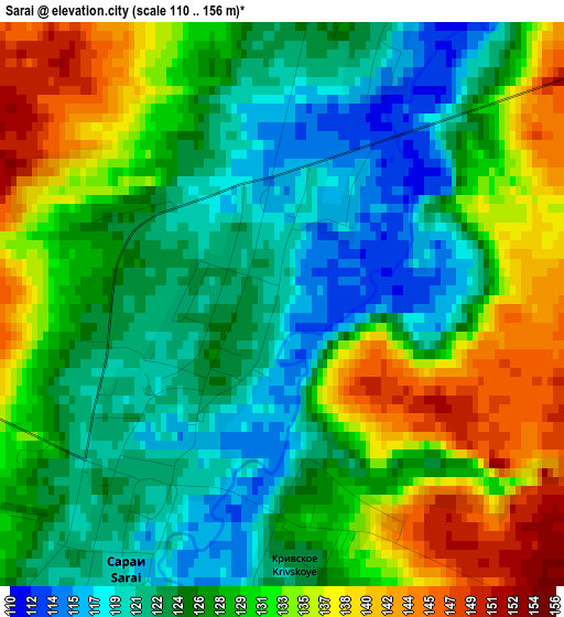 Sarai elevation map