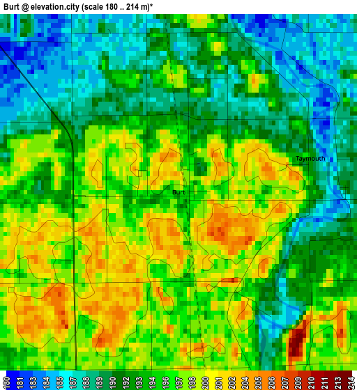 Burt elevation map