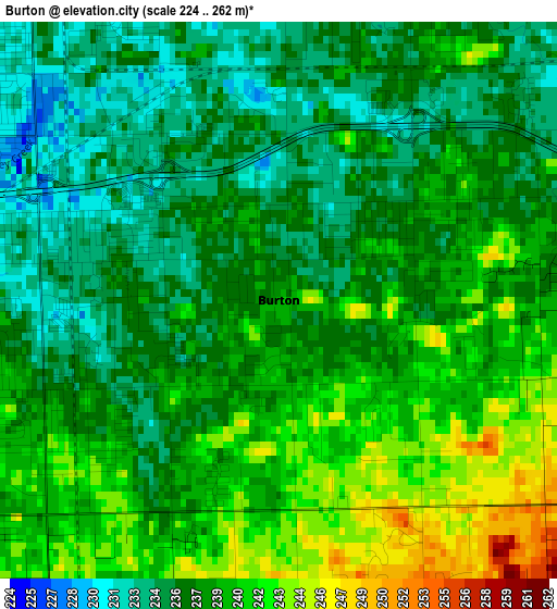 Burton elevation map