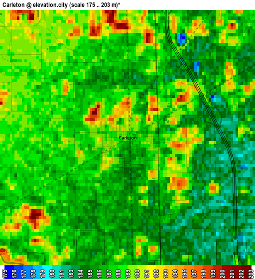 Carleton elevation map