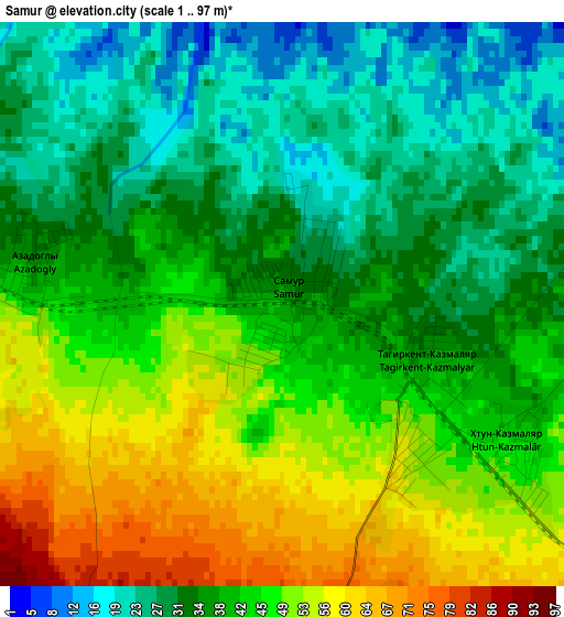 Samur elevation map