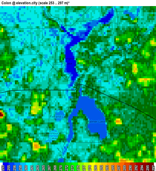 Colon elevation map