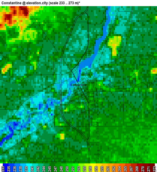 Constantine elevation map