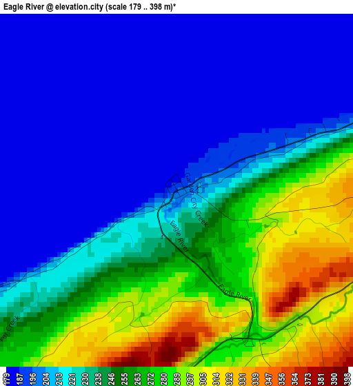 Eagle River elevation map