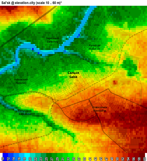 Sal’sk elevation map