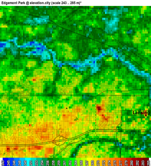 Edgemont Park elevation map