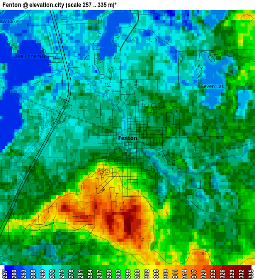 Fenton elevation map