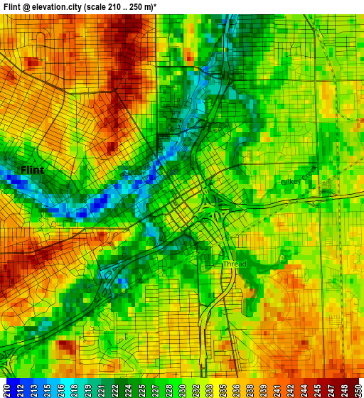 Flint elevation map