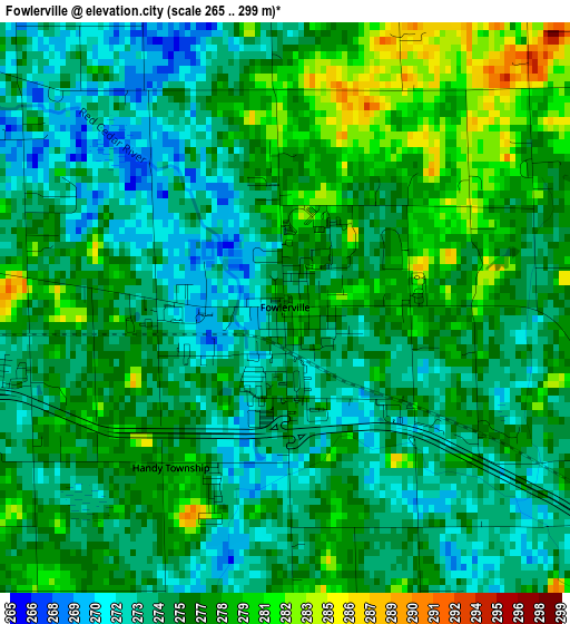 Fowlerville elevation map