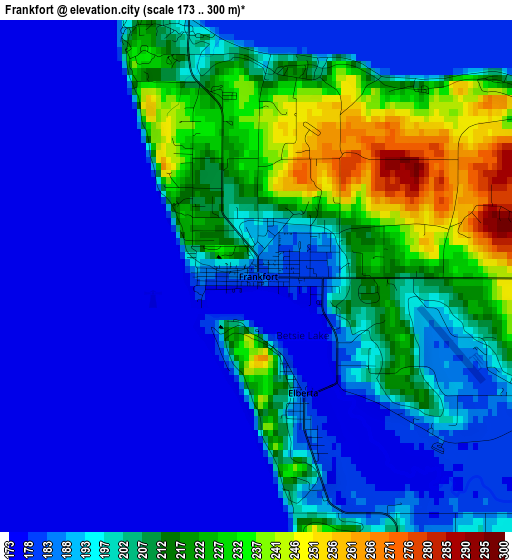 Frankfort elevation map