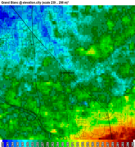 Grand Blanc elevation map