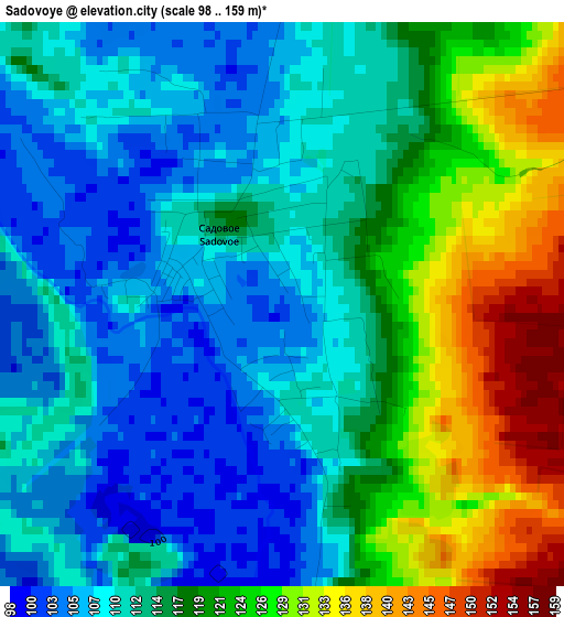 Sadovoye elevation map