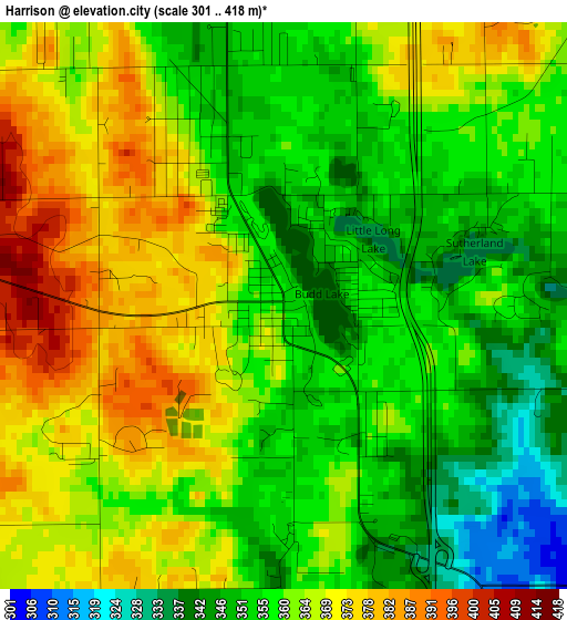 Harrison elevation map