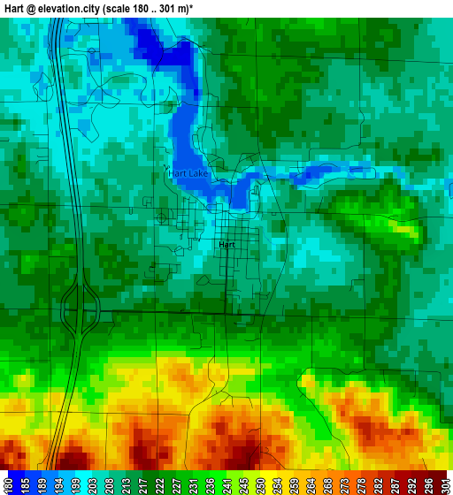 Hart elevation map