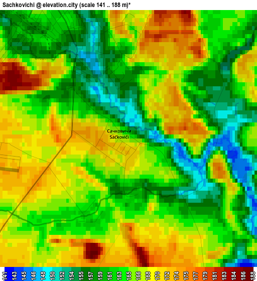 Sachkovichi elevation map