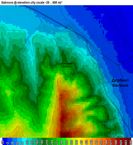 Sabnova elevation map