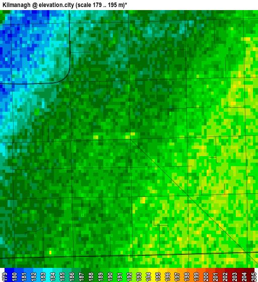 Kilmanagh elevation map