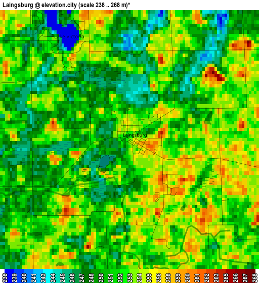 Laingsburg elevation map