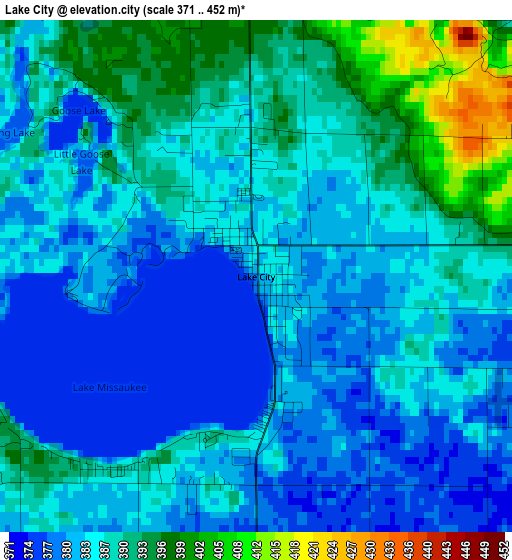 Lake City elevation map