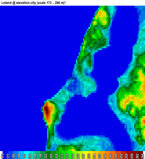 Leland elevation map