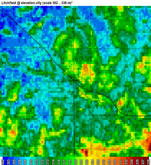 Litchfield elevation map