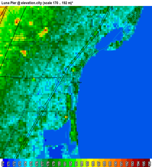 Luna Pier elevation map
