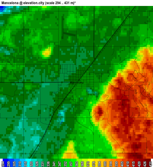 Mancelona elevation map